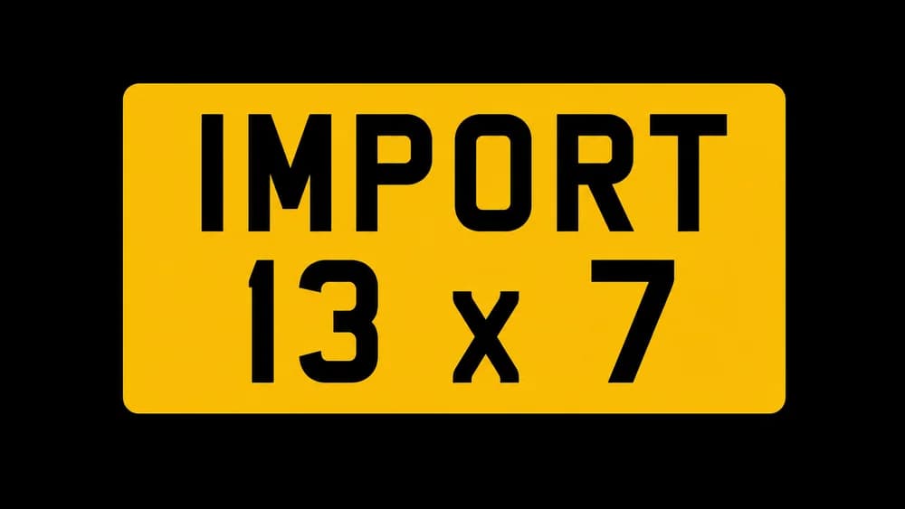 JDM Import Plates example