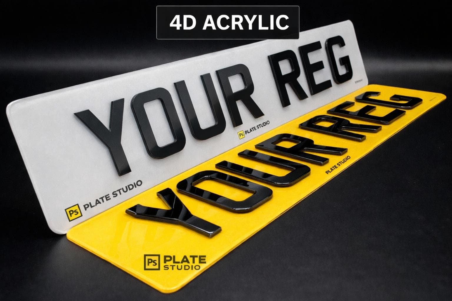4D ACRYLIC number plate