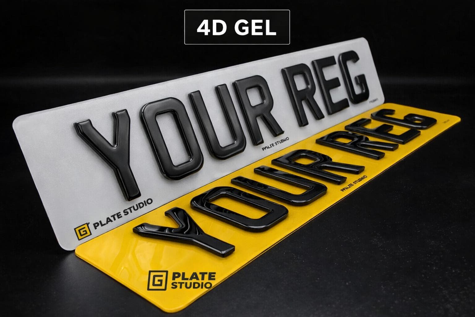 4D GEL number plate
