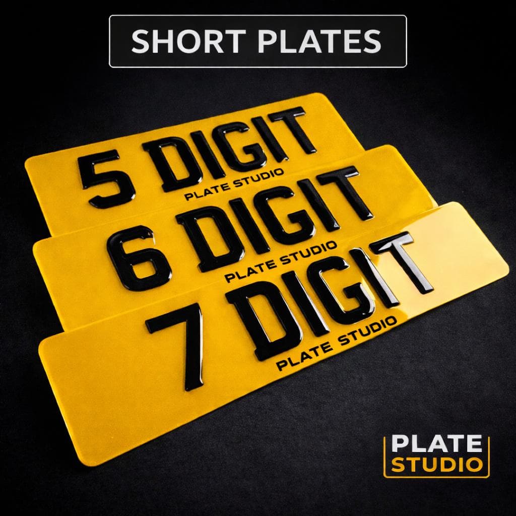 SHORT PLATES number plate